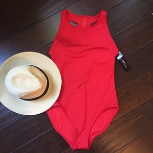 Carmen Marc Valvo Red Swimsuit